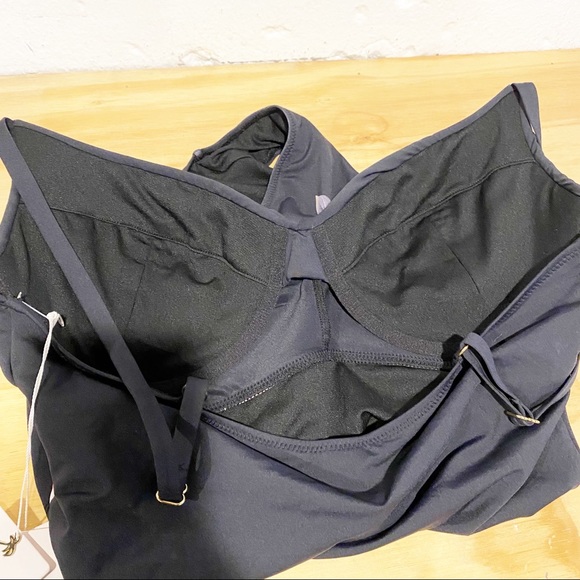 Leilani | NWT Black Floral Gemini Push-Up Underwire One Piece Swimsuit Sz. 14 - Picture 10 of 12